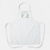 Minimalistische groene Waterverf krans Joy Christm Schort (Voorkant)