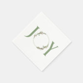 Minimalistische groene Waterverf krans Joy Christm Servet (Hoek)