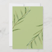 Minimalistische groene waterverf lantaarns Iftar Kaart (Achterkant)