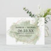 Minimalistische Groene Waterverf sparen de Kaart v (Staand voorkant)