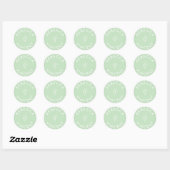 Minimalistische Groene Weddenschap Persoonlijke Na Ronde Sticker (Vel)