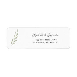 Minimalistische groene wedding Elegante botanische Etiket