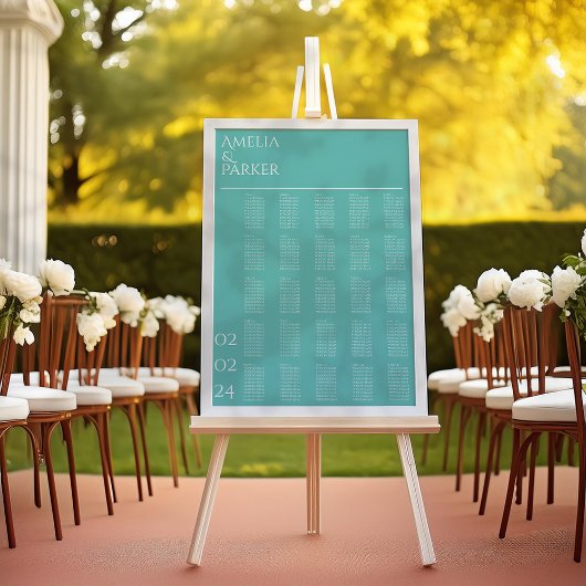 Minimalistische Groene Wedding Zitting Grafiek Perfect Poster