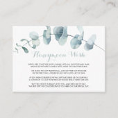Minimalistische groene witte huwelijksreiswens   informatiekaartje (Voorkant)