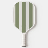 Minimalistische groene & witte pickleball-paddle pickleball paddle (Achterkant)