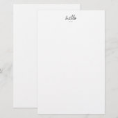Minimalistische groeten briefpapier (Voorkant / Achterkant)