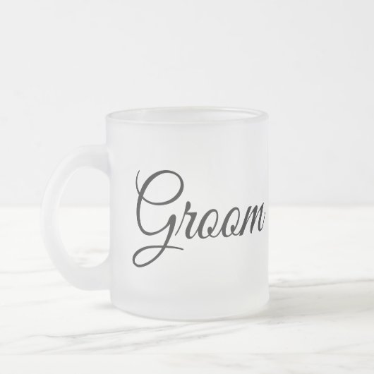 Minimalistische Groom Matglazen Mok (Links)