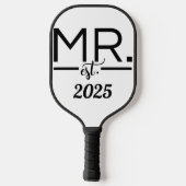 Minimalistische Groomsmen Pickleball Paddle (Achterkant)