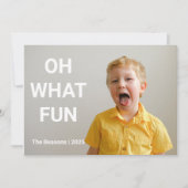 Minimalistische Grote Foto Kerst Kaart Eenvoudig (Voorkant)