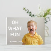 Minimalistische Grote Foto Kerst Kaart Eenvoudig (Staand voorkant)