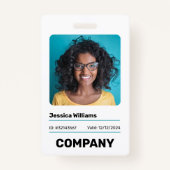 Minimalistische grote foto medewerker ID badge (Voorkant)