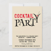 Minimalistische grundge cocktail party corporate kaart (Voorkant)