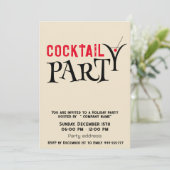 Minimalistische grundge cocktail party corporate kaart (Staand voorkant)