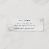 Minimalistische Grunge Green Grey Mini Visitekaartje (Achterkant)