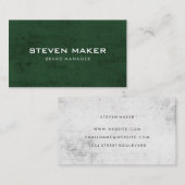 Minimalistische Grunge Green Grey Visitekaartje (Voorkant / Achterkant)