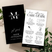 Minimalistische haar Extensions Instructies Salon  Visitekaartje