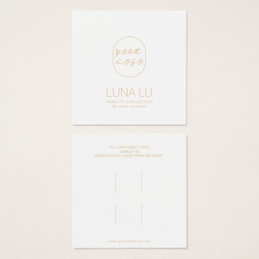 Minimalistische haarklemmen voor Accessoires Vierkante Visitekaartjes (Voorkant /achterkant)