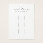 Minimalistische haarklemmen voor Accessoires Visitekaartje (Achterkant)