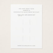 Minimalistische haarklemmen voor Accessoires Visitekaartje (Achterkant)