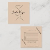 Minimalistische haarstijllijst Art Hair Appointmen Afsprakenkaartje (Voorkant / Achterkant)