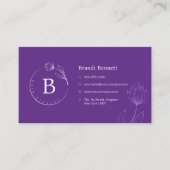 Minimalistische Haarstylist Floral Botanical QR-co Visitekaartje (Voorkant)