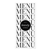 Minimalistische haarstylist Salon Services prijsli Reclamekaart (Achterkant)