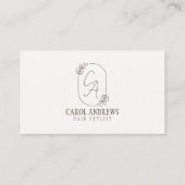 Minimalistische haarstyliste illustratie schoonhei visitekaartje (Achterkant)