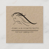 Minimalistische haarstyliste vierkante visitekaartje (Voorkant)