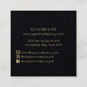 Minimalistische haarstyliste vierkante visitekaartje (Achterkant)