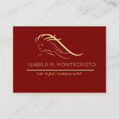 Minimalistische haarstyliste visitekaartje (Voorkant)