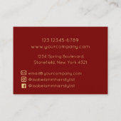 Minimalistische haarstyliste visitekaartje (Achterkant)