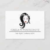 Minimalistische haarstyliste visitekaartje (Voorkant)