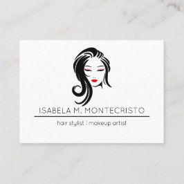 Minimalistische haarstyliste visitekaartje