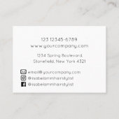 Minimalistische haarstyliste visitekaartje (Achterkant)