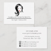 Minimalistische haarstyliste visitekaartje (Voorkant / Achterkant)