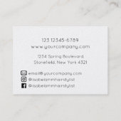 Minimalistische haarstyliste visitekaartje (Achterkant)