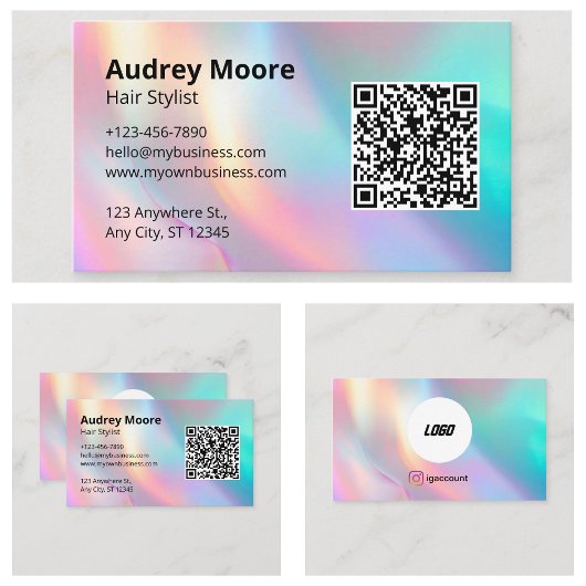 Minimalistische haarstyliste visitekaartje