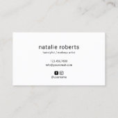 Minimalistische Hair Stylist Beauty Salon Afspraak Afsprakenkaartje (Achterkant)