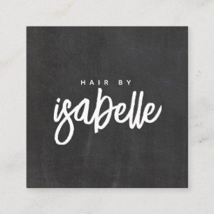 Minimalistische Hair Stylist Script Zwart Vierkante Visitekaartje