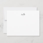 Minimalistische Hallo Groeten Notitiekaartje (Voorkant)