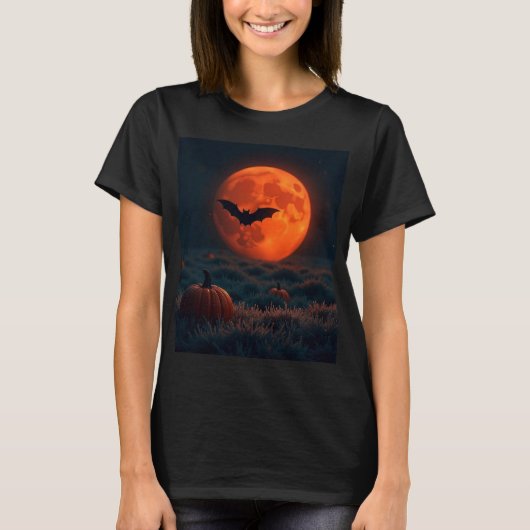 Minimalistische Halloween Bat Wallpaper 🌙 T-shirt (Voorkant)