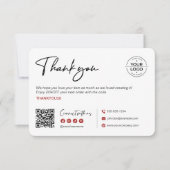 Minimalistische Halloween Bedankt met Black Cat (Voorkant)