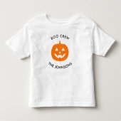 Minimalistische Halloween Boo Crew - gepersonalise Kinder Shirts (Voorkant)