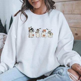 Minimalistische Halloween Geest Squad | Schattig G Trui