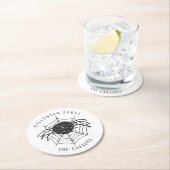 Minimalistische Halloween Party Spin Web Decor Ronde Kartonnen Onderzetter (Insitu)