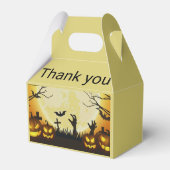Minimalistische Halloween vakantie Bedankdoosjes (Achterkant)