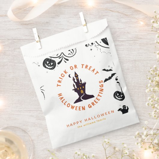 Minimalistische Halloween vakantie Bedankzakje (Geknipt)