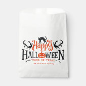 Minimalistische Halloween vakantie Bedankzakje (Voorkant)