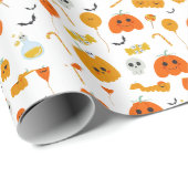 Minimalistische Halloween vakantie Cadeaupapier (Rol Hoek)
