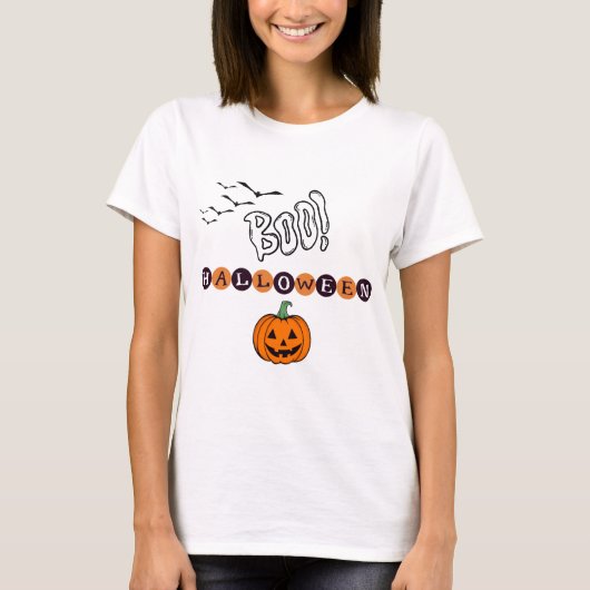 Minimalistische Halloween vakantie T-shirt (Voorkant)
